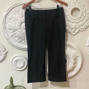 Black striped trousers